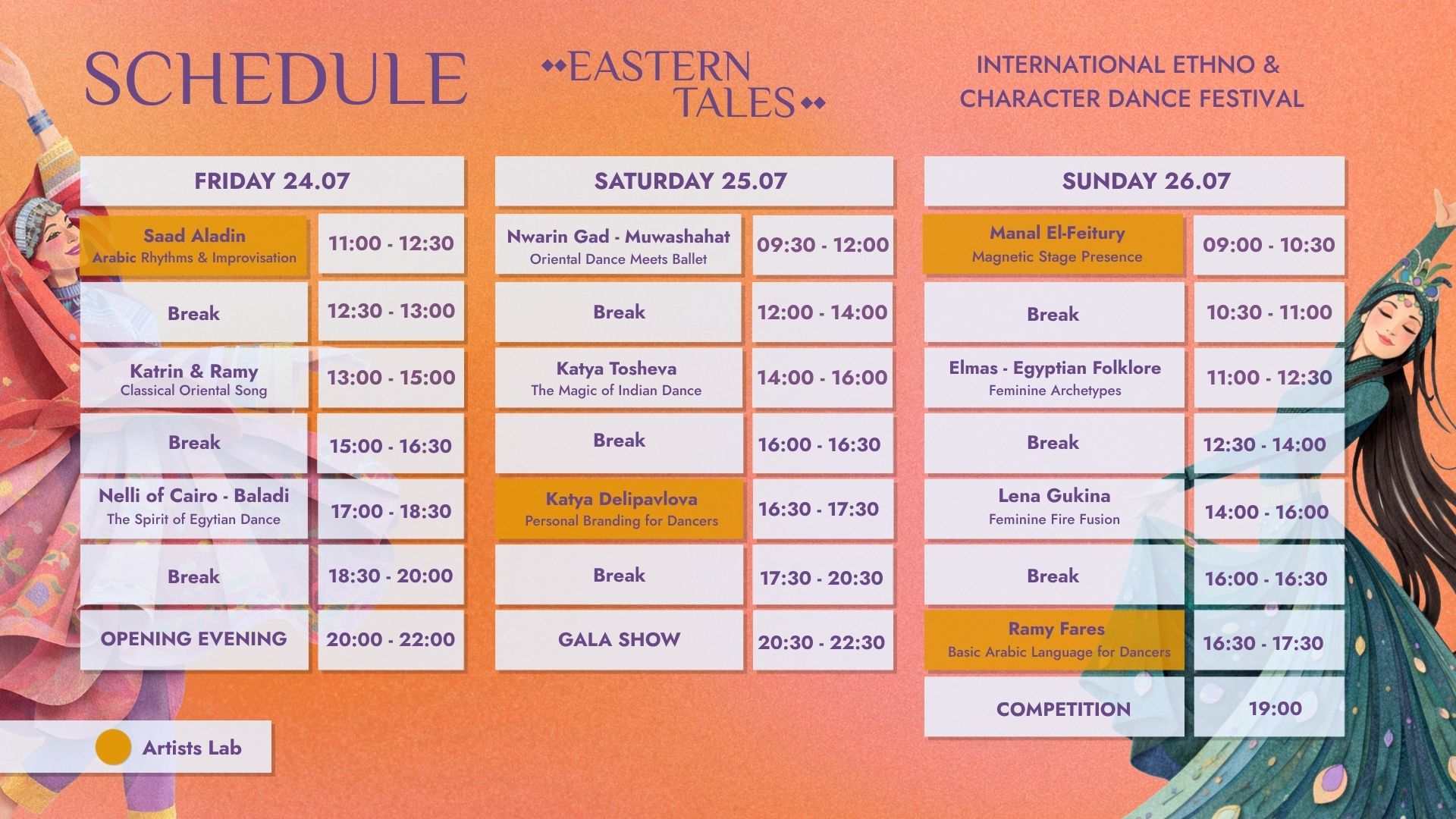 schedule of eastern tales dance festival 2026
